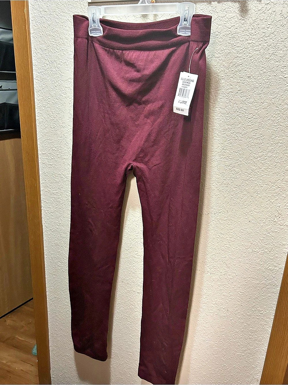 Planet Gold Solid Legging Burgundy XL NWT